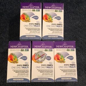 FIVE OUTDATED New Chapter Mans 55+. 24 each.